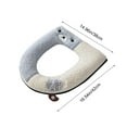 thumbnail image 2 of Plush Winter Toilet Seat Cover - Soft Cute Cartoon Pattern, Waterproof Back, Easy-Zip Installation & Handle for Bathroom, 2 of 5