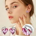 thumbnail image 2 of Xihbxyly Pendientes Geométricos, Elegantes Joyas con Diseño de Corazón, de Aleación Moderna, Un Regalo Único para Ella, Ideal para Uso Diario, Fiestas o Ocasiones Especiales, para Amantes de La Moda,, 2 of 4