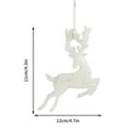 thumbnail image 2 of Fnochy White Reindeer Ornaments for Christmas Tree, Plastic Glitter Reindeer Hanging Figurine Ornament Packs for Christmas Decoration, 4.3 Inches Height, 2 of 4
