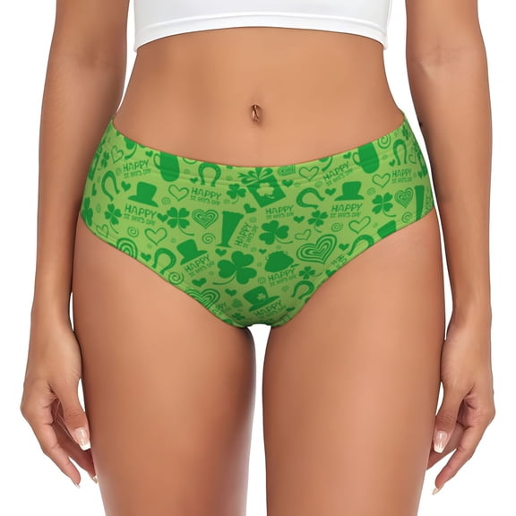 Womens Underwear - St Patrick's Day No Show Seamless Underwear for Women, Stretch Women's Panties, Hipster Soft Comfort Ladies Panties Bikini Underwear Briefs