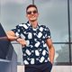 thumbnail image 4 of Fotbe Swan Camiseta Polo de Golf para Hombre con Estampado – Camisa Deportiva Transpirable con Cuello Abotonado-Small, 4 of 6