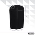 thumbnail image 2 of Superio 2.5 Gal Small Plastic Trash Can with Swing Top Lid – Black, 2 of 2
