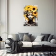 thumbnail image 2 of ZHONGYUTONG African American Wall Art Black Girl Canvas Yellow Sunflower and Black Woman Painting Picture for Bedroom Decor Framed (12.00" x 18.00"), 2 of 5