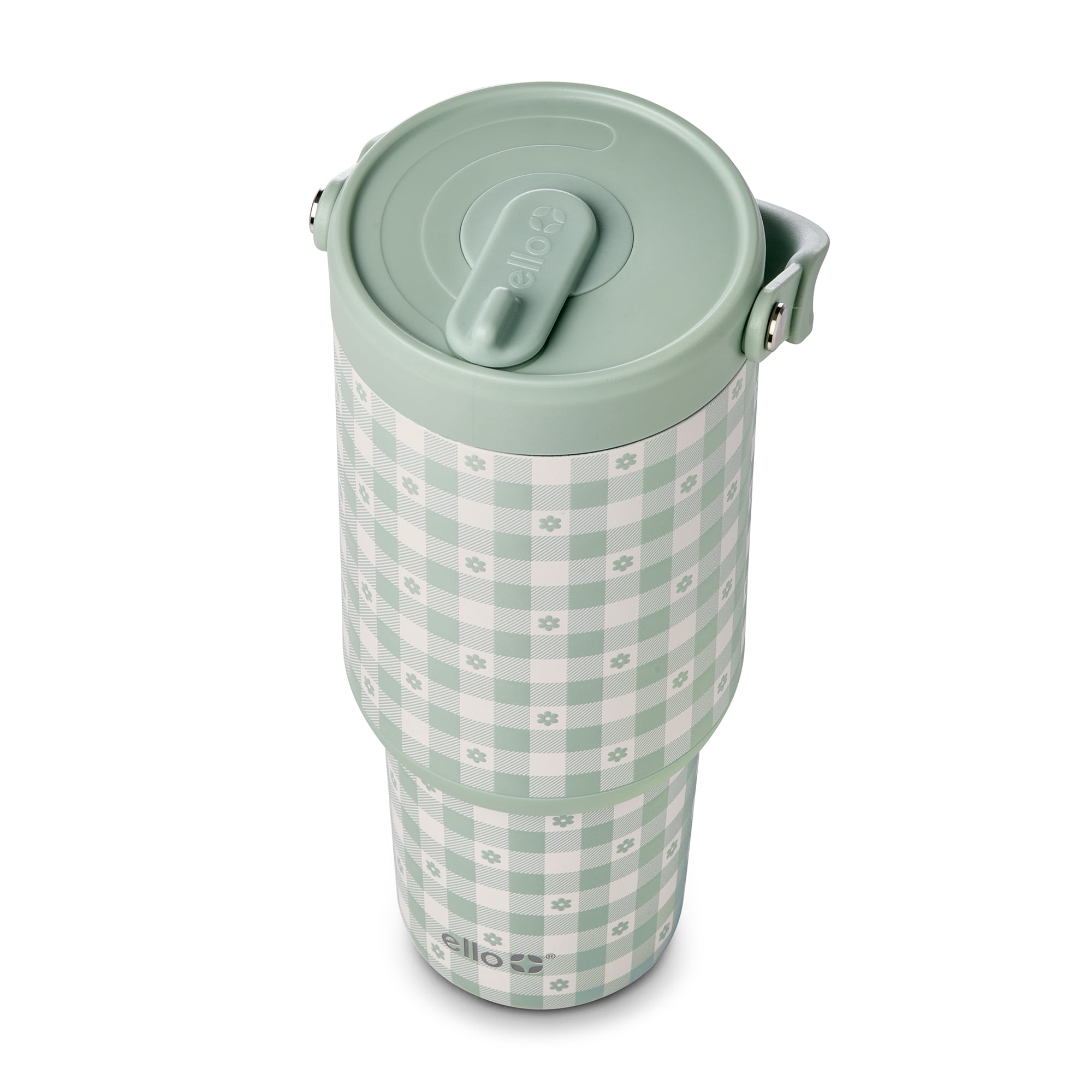 Ello Oasis Go 30oz Stainless Steel Tumbler - Plaid Petals