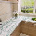 thumbnail image 3 of CRE8TIVE 24"x118" Green Marble Wallpaper Peel and Stick Countertop Contact Paper Waterproof Self Adhesive Glossy Marble Paper Removable Green Decorative Vinyl Roll for Kitchen Cabinets Liners Bathroom, 3 of 8