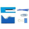 thumbnail image 2 of JAM Paper Office Starter Set, Blue, 5/Pack, Stapler, Tape Dispenser, Staples, Paper Clips & Binder Clips, 2 of 4