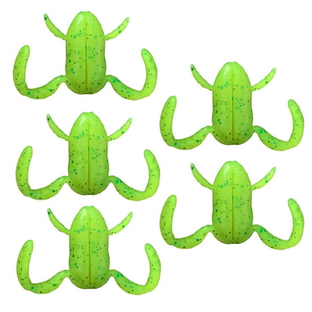 Jkung 5Pcs 5CM/2.25G Silicone Frog Lure Realistic Reusable Artificial Soft Frog Bait Outdoor Freshwater Bass Snakehead Trout Fishing Accessories