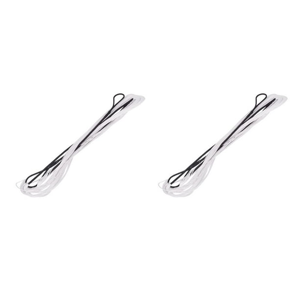 Eigraketly Accesorios de 12 hilos Tejido Resistente a la abrasión Suministros de tiro con de vuelo rápido con buena ductilidad Blanco negro 62 pulgadas 2piezas