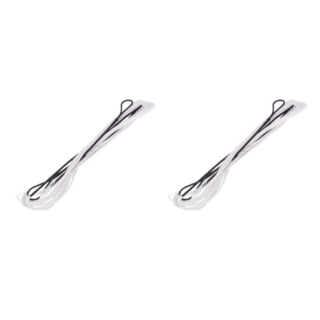 heritaly Bow Accessories Bicolor Bowstring Assist Abrasion Resistant Fast Flight Archery Stringer Easy Operation Winding Rope Black white 70inch 2Set