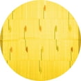 thumbnail image 1 of Ahgly Company Indoor Round Solid Yellow Modern Area Rugs, 6' Round, 1 of 4