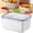 Blue, variant on Food Storage Containers for Fridge with Removable Colander,4-in-1 Household Transparent Storage Box, Rinse, Drain, And Store in One Container for Salad Berry Lettuce Vegetables