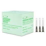 100 Pack Sterile Disposable Injection Needle with Cap for Scientific and Industrial Dispensing Needle Accessories (22G X 3/4in)