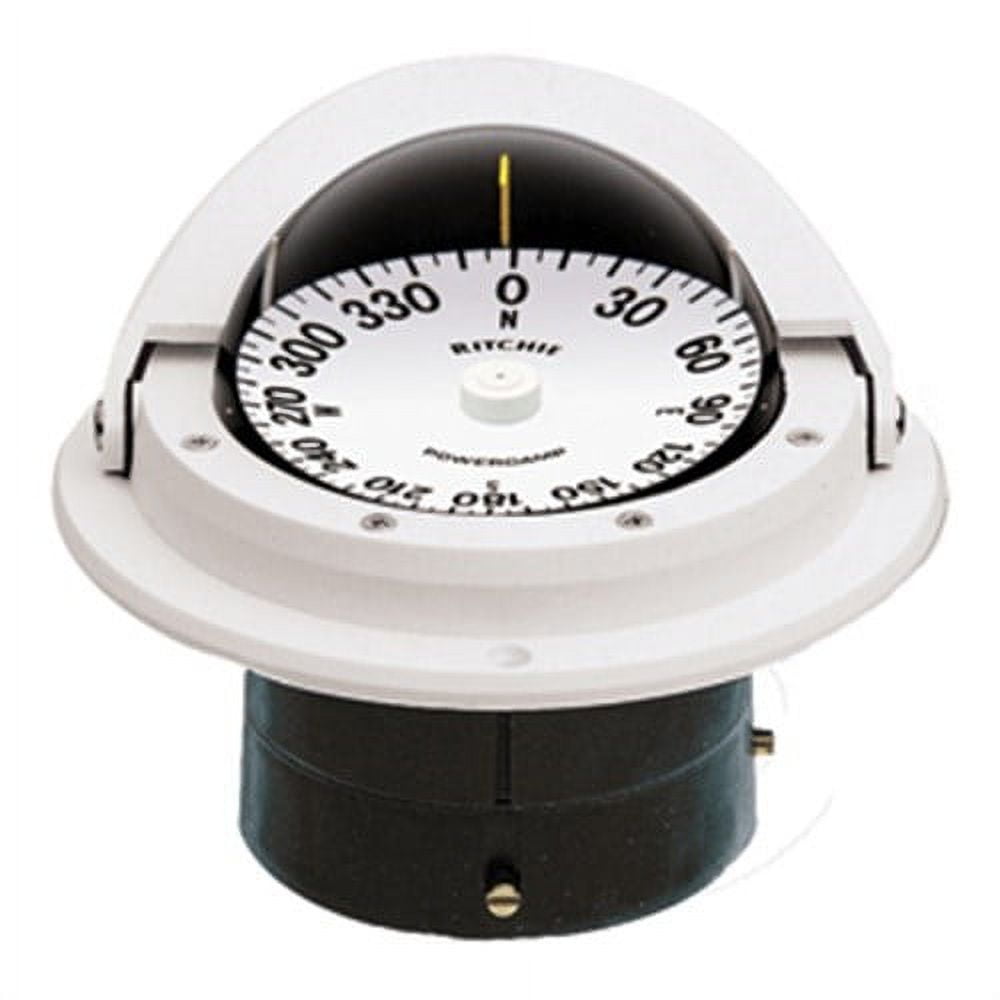 RITCHIE COMPASSES F-82W Compass, Flush Mount, 3" Dial, White