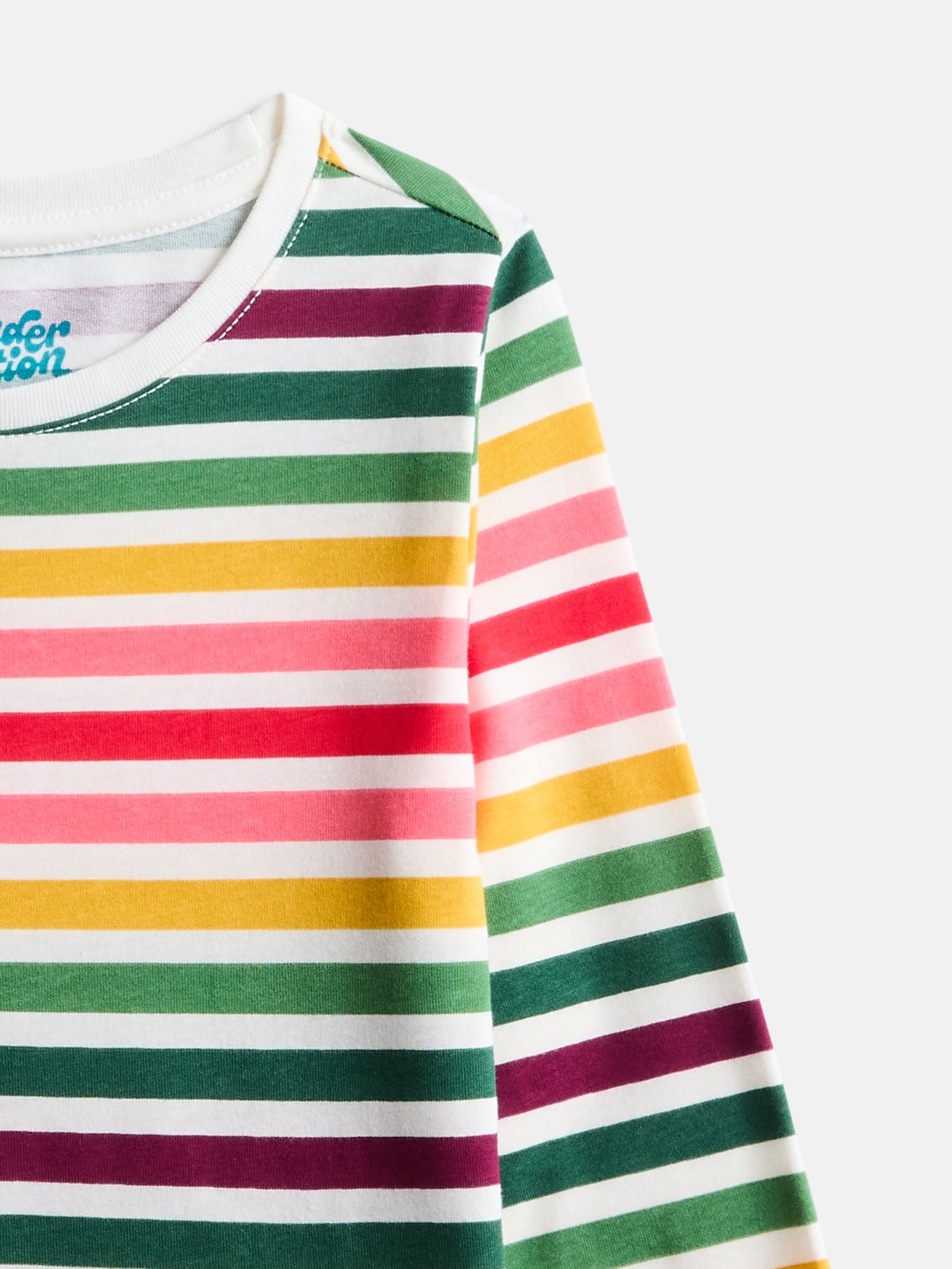 Wonder Nation Girls Kid Tough Tee with Long Sleeves, 3 Pack, Sizes 4-18 & Plus