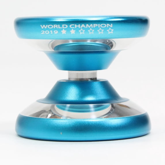 YoYoFactory Wide Angle Shutter Yo-Yo - Bi-Metal Design Look and Style - Gentry Stein (2019 World Champion Edition Aqua)