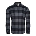 thumbnail image 1 of Camisa Franela De Cuadros Gris Oscuro Hombre Slim Fit, 1 of 5