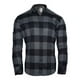 thumbnail image 1 of Camisa Franela De Cuadros Gris Oscuro Hombre Slim Fit, 1 of 5