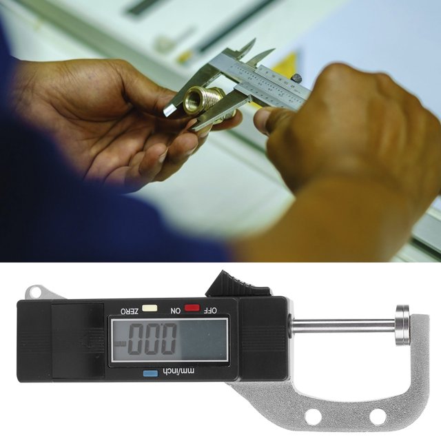 Thickness Tester, Thickness Stainless Steel Measuring Equipment Thickness Gauge, 0-25.4mm Dimensional Measurement For Metric Measuring Tools Laboratory