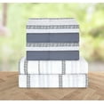 thumbnail image 2 of Elegant Comfort 4-Piece Sheet Set - 1500 Series Hotel Quality Microfiber - Deep Pocket, Wrinkle Resistant 4-Piece Floral Bed Sheet Set, Twin, Traci Gray, 2 of 7