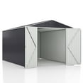 thumbnail image 6 of NETAJE 8'x12' Outdoor Storage Shed, Large Metal Shed with Lockable Door & Sloped Roof, Tool Shed with Upgraded Frame for Backyard, Garden, Lawn, 6 of 7