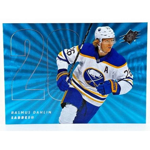 Collectible 2024-25 Upper Deck SPx #26 Blue Rasmus Dahlin Buffalo Sabres NHL Ice Hockey Trading Card