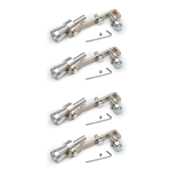 sweethay Silenciador turboalimentado duradero de 2 piezas para accesorios automotrices, simulador de silbato de ruido, válvula de escape de plateado SG 2piezas