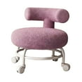 thumbnail image 3 of Rolling Stool with Backrest Low Rolling Seat Stepstool Shoe Stool Heavy Duty Stable Padded Seat Low Stool with Wheels for Living Room Sturdy Violet, 3 of 8