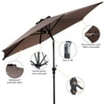 thumbnail image 5 of Costway 9ft Patio Umbrella Patio Market Steel Tilt w/ Crank Outdoor Yard Garden (Tan), 5 of 11