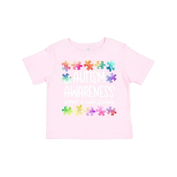 Inktastic Autism Awareness Support and Understanding Puzzle Pieces Boys or Girls Toddler T-Shirt