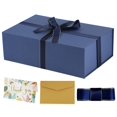 thumbnail image 1 of Caja de regalo YINUOYOUJIA 35x23x11 cm azul con cinta y tarjeta, 1 of 5