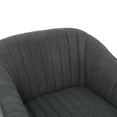 thumbnail image 6 of EXTRA COMFY Performance Velvet Channel Tufted Armchair - Dark Gray, 6 of 12