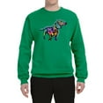 thumbnail image 2 of Wild Bobby, Colorful Dachshund Is My Spirit Animal Lover Unisex Crewneck Graphic Sweatshirt, Kelly, 4XL, 2 of 3