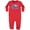 Red, variant on Nautical My 1st Birthday with Blue Whale and Anchor Baby Fleece Romper