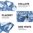 thumbnail image 5 of Camisa hawaiana de manga corta BOJIN, sin arrugas, azul, talla L, 5 of 5