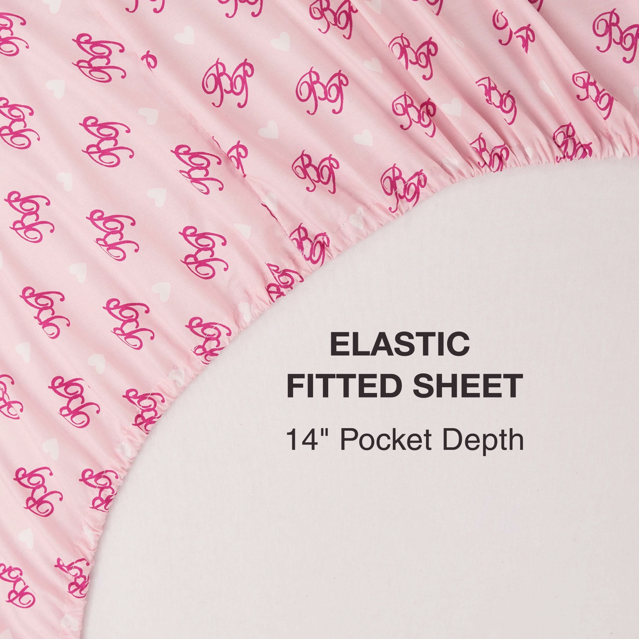Baby Phat Printed Microfiber Sheet Sets, 4-Piece King, Pink