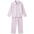 thumbnail image 5 of MKOSPLRT Plaid Pajamas Sets 3-16 Years Long Sleeve Button Down 2 Pieces Nightwear Shirt Pjs Bottoms Soft Lounge Set Sleepwear with Pocket, 5 of 9