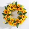 thumbnail image 2 of Sunflower Wreath for Front Door 16 inch - Fall Wreaths for Front Door Outside - Handcraft Wreath - Autumn Wreath - Sunflower Decor -Fall Artificial Flowers - Front Door Decor, 2 of 9