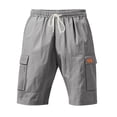 thumbnail image 6 of Vetsdori Cargo Shorts for Men Summer Pockets Short Pants Athletic Relaxed Fit Cotton Linen Workout,drawstring Style Mens Shorts Fashion, 6 of 9