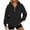 Black#01, variant on Yteetum Women's Oversized Hoodies Quarter Zip Up Lapel Drawstring Pullover Hooded Sweatshirts Top Womens Casual Solid Loose Fits Half Zip Long Sleeve Cozy Hooded Fall Sweatshirts Fall Winter Clothes