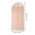 thumbnail image 4 of Unique Bargains 3 Pcs Dustproof Thickened Garment Bag Pink 51.18"x23.62", 4 of 6
