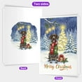 thumbnail image 2 of Merry Christmas German Shorthaired Pointer Snowy Winter with Tree Decorations 5x7in Folded Greeting Card GSP Lover Dog Gift Single Note Card with Envelope - 12020, 2 of 5