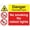 Warning Sign 3, variant on Danger Explosive Black Powder No Smoking Sign - 12×8 Inches, Metal Tin Sign with Symbol, Home Business Safety Alert