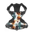 thumbnail image 4 of XMXY No Pull Dog Harness, Mexican Holiday Halloween Sugar Skulls Adjustable Reflective Pet Harness with Oxford Vest, X-Large Size, 4 of 8
