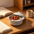 thumbnail image 5 of Iuhan Microwave Safe Soup Bowl With Lid And Spoon, Double Handle Bowl For Kitchen Dining, Wheat Straw Bowl For Home Daily Use, 5 of 6