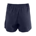 thumbnail image 4 of MIXUE Shorts For Women Summer Solid Color Elastic Waist Fashion Linen Loose Pockets Casual Plus Size Womens Shorts Holiday Wear,Blue,XL, 4 of 5