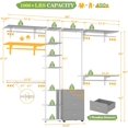 thumbnail image 3 of Closet System with Drawers, Closet Organizer System Storage with Shelves, 96'' Walk-in Closet with 5 Hanging Rods, Heavy Duty Wall Mounted Clothes Wardrobe Garment Rack, Metal Frame,, 3 of 8