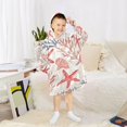 thumbnail image 6 of FORMRS Wearable Blanket Hoodie with Sleeves for Kids Cozy Flannel Sweatshirt, Starfish Seashell, 6 of 7