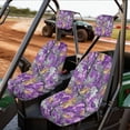 thumbnail image 2 of KUIFORTI Purple Camouflage UTV Seat Covers Soft Water-Resistant Seats Cover for UTV Fits with Rhino Bucket Seat Cover with Headrest Covers for Yamaha Rhino 700 660 450 2004-2021, 2 of 6