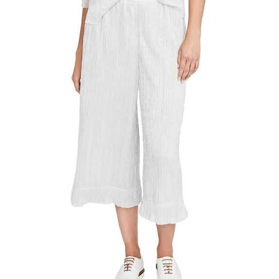 Rachel Roy Womens Vicky Casual Cropped Pants, Metallic, 2