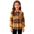 thumbnail image 4 of XIMIN Boys Flannel Shirt Toddler Kids Buffalo Plaid Long Sleeve Button Down Shirt Casual Fall Winter Tops, 4 of 9